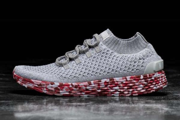 Dámské Běžecké Boty Nobull Wild Berry Knit Runner Šedé Červené | WXVNRDZC