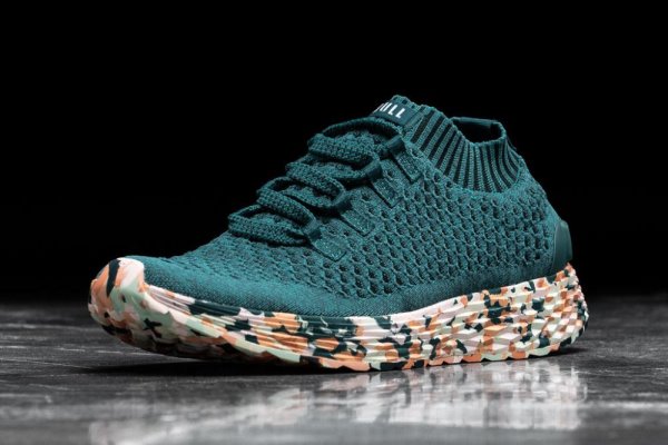Dámské Běžecké Boty Nobull Wild Jewel Knit Runner Zelene Oranžové | 672BS9U5