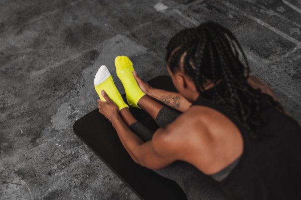 Dámské Ponožky Nobull Low Sock (Neon) Žluté Bílé | RWIF7SJN