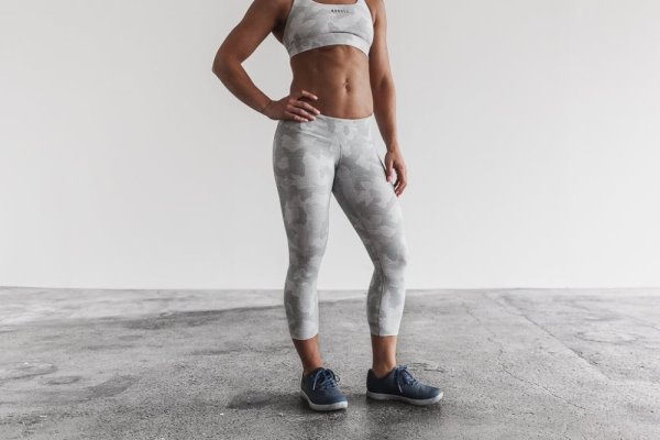 Dámské Punčochové Kalhoty Nobull Crop (Melange) Maskáčové | UQVR8D06