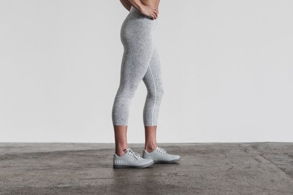 Dámské Punčochové Kalhoty Nobull High-rise Crop (Plush) Bílé | K6I13MCY