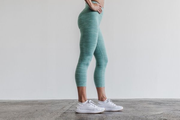 Dámské Punčochové Kalhoty Nobull High-rise Crop (Melange) Blankyt | PHHGDZC6