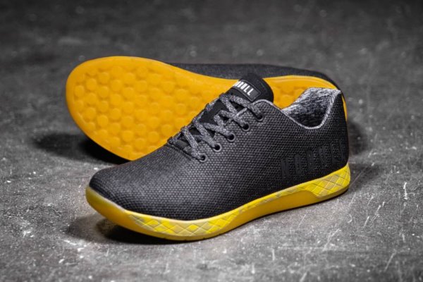 Dámské Sportovní Boty Nobull Heather Trainer Černé Žluté | K53O55F2