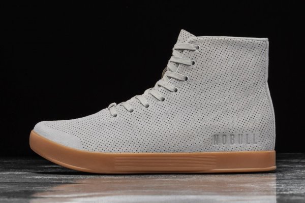 Dámské Sportovní Boty Nobull High-top Arctic Gum Semišové Trainer Šedé | JSSJQ4H0