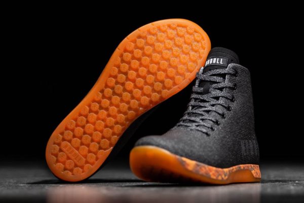 Dámské Sportovní Boty Nobull High-top Trainer Černé Oranžové | 31N5TFHX