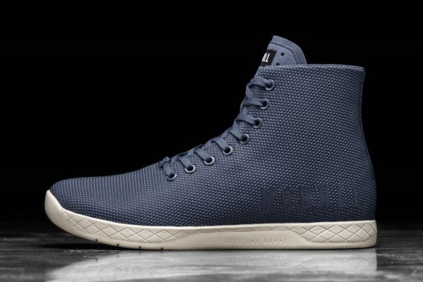 Dámské Sportovní Boty Nobull High-top Trainer Tmavě Blankyt Bílé | KZGBG8LP