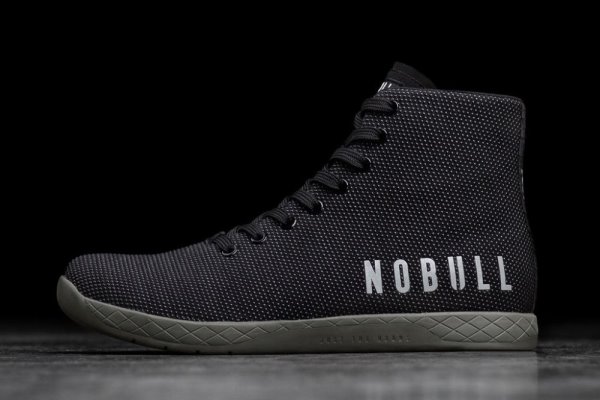 Dámské Sportovní Boty Nobull High-top Trainer Černé Tmavě Zelene | PF1Y70YQ