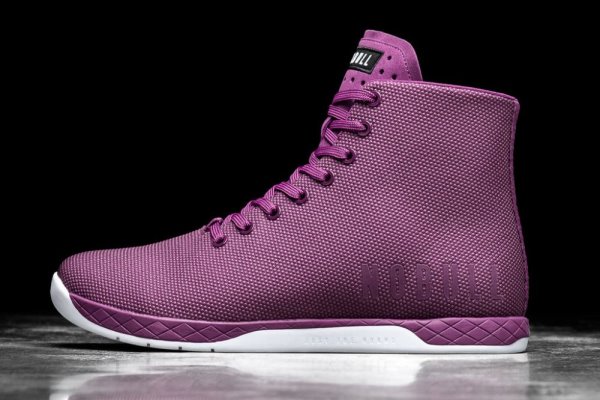 Dámské Sportovní Boty Nobull High-top Trainer Tmavě Fialové | T4N3H843