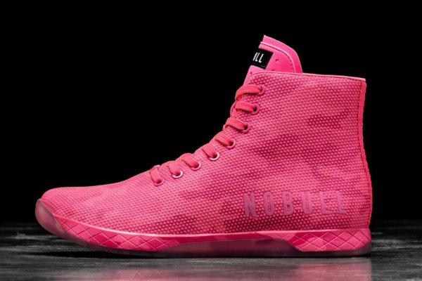 Dámské Sportovní Boty Nobull High-top Trainer Růžové Maskáčové | UUWLKCKJ
