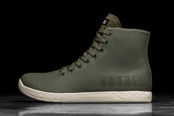 Dámské Sportovní Boty Nobull High-top Trainer Bílé | YK25TZHS