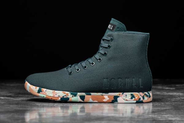 Dámské Sportovní Boty Nobull High-top Wild Jewel Trainer Tmavě Zelene | KAT6E507