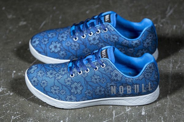 Dámské Sportovní Boty Nobull Spring Floral Trainer Blankyt | TJL63YBQ