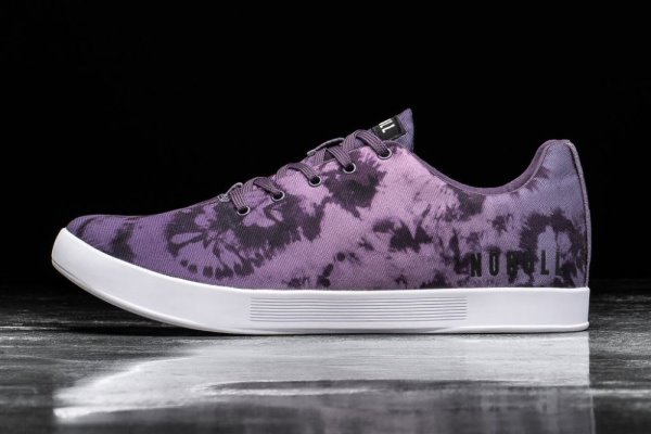 Dámské Sportovní Boty Nobull Tie-dye Platene Trainer Tmavě Fialové | IY0A7MQ8