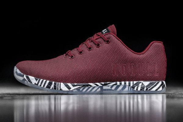 Dámské Sportovní Boty Nobull Zebra Trainer Tmavě Červené | VJMN568N