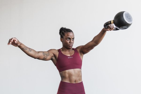 Dámské Sportovní Podprsenky Nobull Pace Sports Bra Tmavě Červené | CFIUPQRT