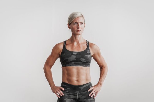 Dámské Sportovní Podprsenky Nobull Sports Bra Maskáčové Šedé Maskáčové | EZELBSBE