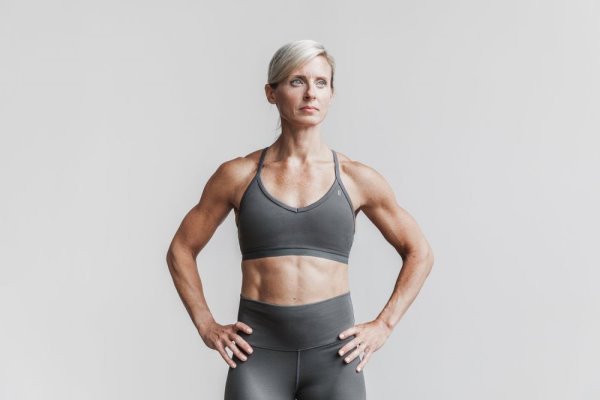 Dámské Sportovní Podprsenky Nobull V-neck Sports Bra Tmavě Šedé | K27OAHIQ