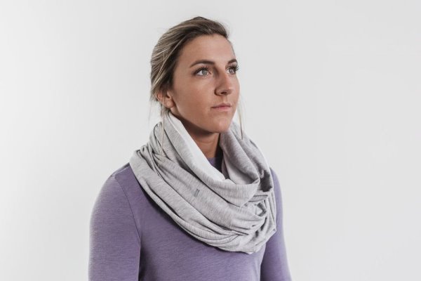 Dámské Šátky Nobull Two-tone Infinity Scarf Šedé Bílé | 0H7NBANQ