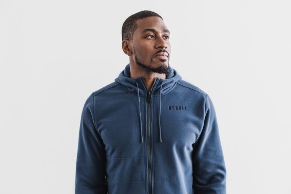 Pánské Bundy Nobull Arctic Zip-up Jacket Šedé Blankyt | LXYPUZPU