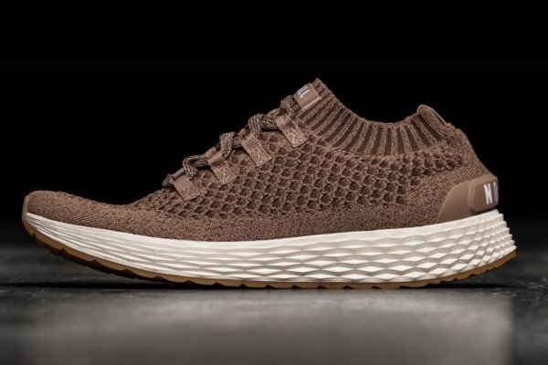 Pánské Běžecké Boty Nobull Knit Runner Hnědé | XS9JX97W