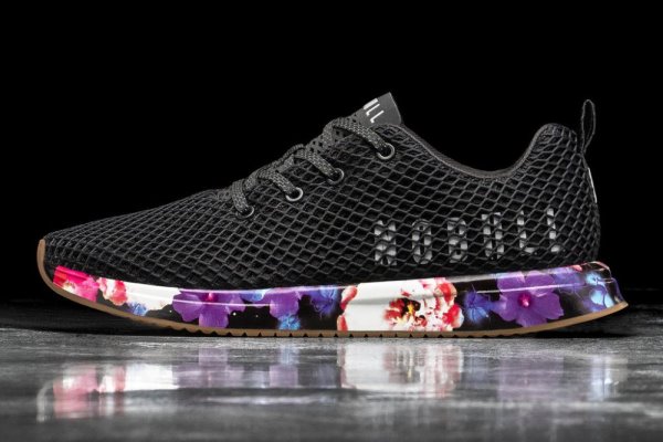 Pánské Běžecké Boty Nobull Space Floral Mesh Runner Černé | BMLSLM0N