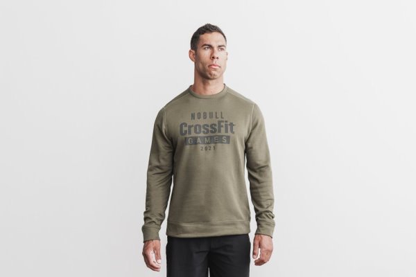 Pánské Mikiny Nobull Crossfit Games® 2021 Crew Sweatshirt Zelene | 6MQF1V33