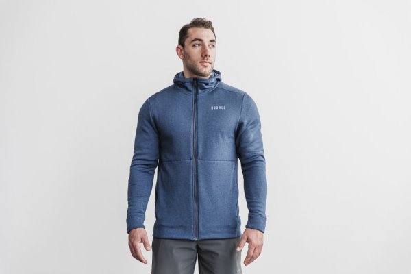 Pánské Mikiny S Kapucí Nobull Performance Zip-up Hoodie Šedé Blankyt | 4O1LRPMF