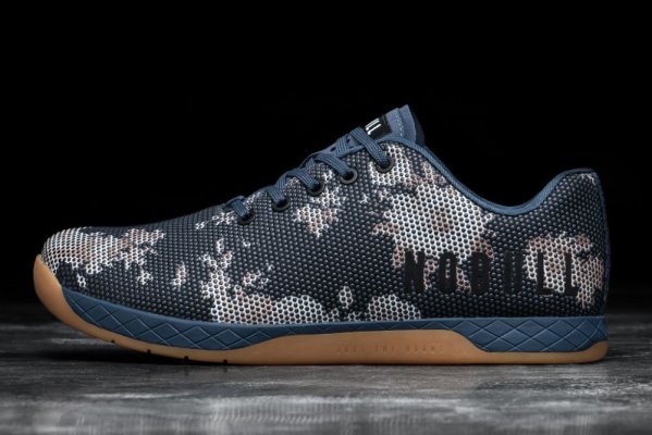 Pánské Sportovní Boty Nobull Floral Gum Trainer Tmavě Blankyt | L9K577MD