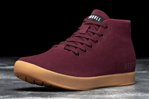 Pánské Sportovní Boty Nobull Gum Platene Mid Trainer Tmavě Červené | 8HHLJ9IW