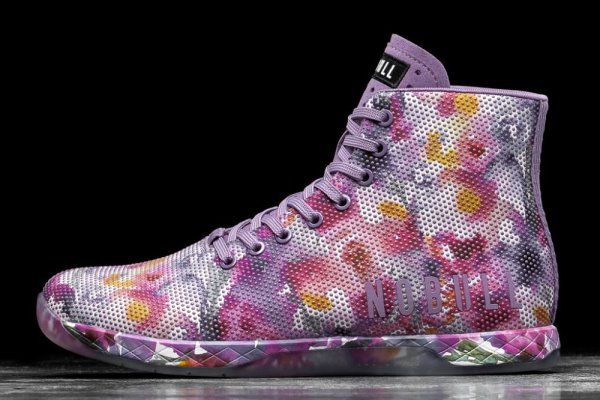 Pánské Sportovní Boty Nobull High-top Bouquet Trainer Fialové | 5BZF33RA