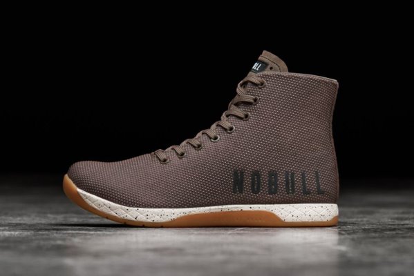 Pánské Sportovní Boty Nobull High-top Chestnut Trainer Hnědé | 7ZUDFTVI