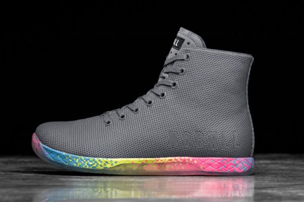 Pánské Sportovní Boty Nobull High-top Glitch Trainer Tmavě Šedé | PZ9EMK81