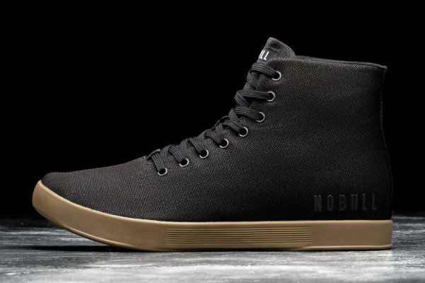Pánské Sportovní Boty Nobull High-top Gum Platene Trainer Černé Tmavě | A32YP24Q