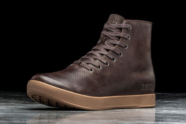 Pánské Sportovní Boty Nobull High-top Læder Trainer Hnědé | 1XV5Z4FO