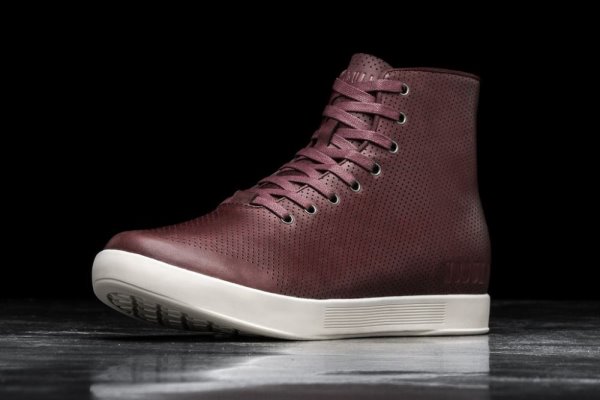 Pánské Sportovní Boty Nobull High-top Læder Trainer Vínové | M59G4UWJ