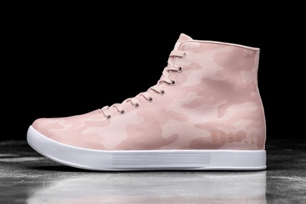 Pánské Sportovní Boty Nobull High-top Platene Trainer Růžové Maskáčové | ABHBGXCU