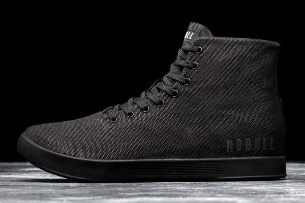 Pánské Sportovní Boty Nobull High-top Platene Trainer Černé | MN07T49Z