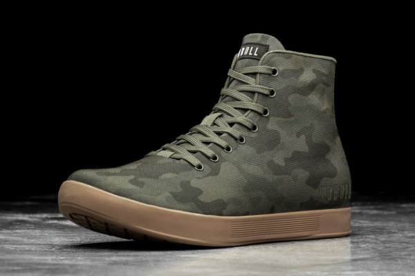 Pánské Sportovní Boty Nobull High-top Platene Trainer Tmavě Maskáčové | MYMMX3MB