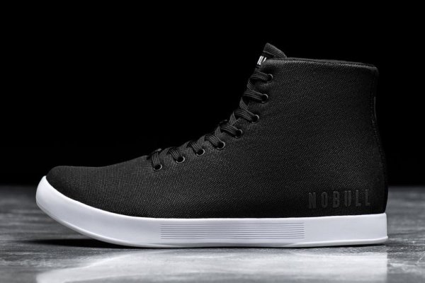 Pánské Sportovní Boty Nobull High-top Platene Trainer Černé Bílé | P7BM6WOZ