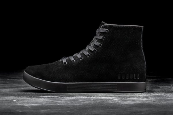 Pánské Sportovní Boty Nobull High-top Semišové Trainer Černé | GE2JNO10