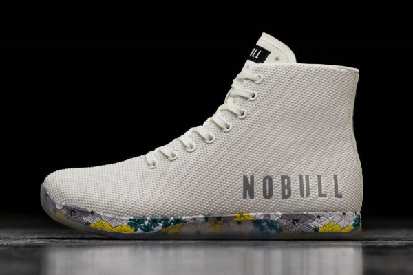 Pánské Sportovní Boty Nobull High-top Spring Fling Trainer Bílé | AIG8RMY7