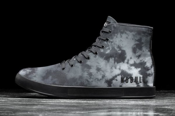 Pánské Sportovní Boty Nobull High-top Tie-dye Platene Trainer Tmavě | 6IMECWQY