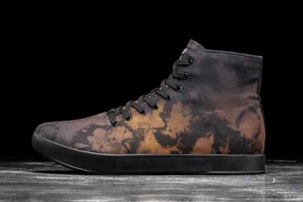 Pánské Sportovní Boty Nobull High-top Tie-dye Platene Trainer Káva | T9NCNTRA