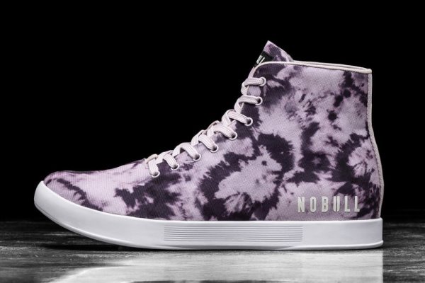 Pánské Sportovní Boty Nobull High-top Tie-dye Platene Trainer Fialové | WJ8J1V6M