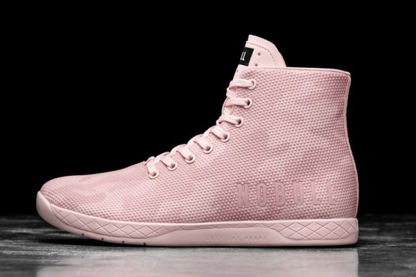 Pánské Sportovní Boty Nobull High-top Trainer Růžové Maskáčové | 4VRHSMS1