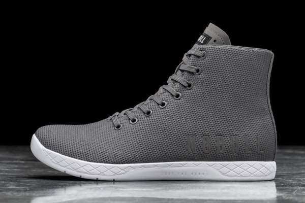 Pánské Sportovní Boty Nobull High-top Trainer Tmavě Šedé Bílé | DPN97L80