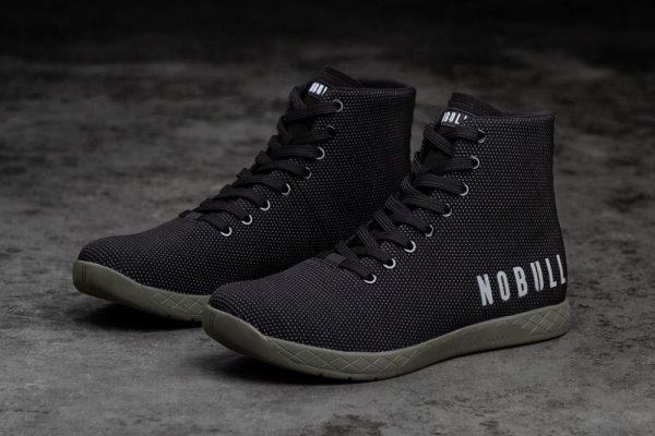 Pánské Sportovní Boty Nobull High-top Trainer Černé Tmavě Zelene | PPWMJ7NP