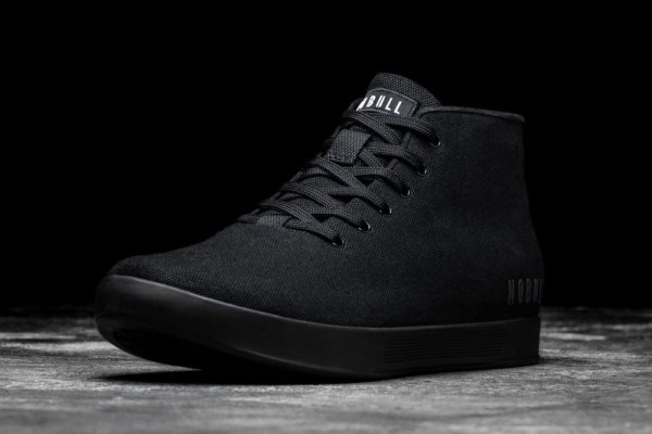Pánské Sportovní Boty Nobull Platene Mid Trainer Černé | 0X4TUH38