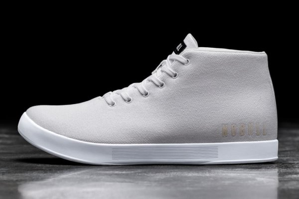 Pánské Sportovní Boty Nobull Platene Mid Trainer Bílé | 4ILY08Z6