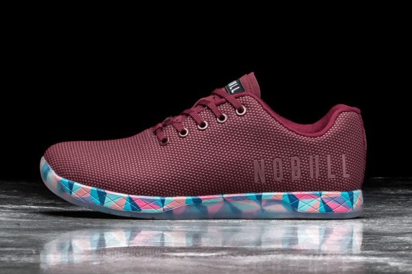 Pánské Sportovní Boty Nobull Prism Trainer Tmavě Červené | AIG4QLLD